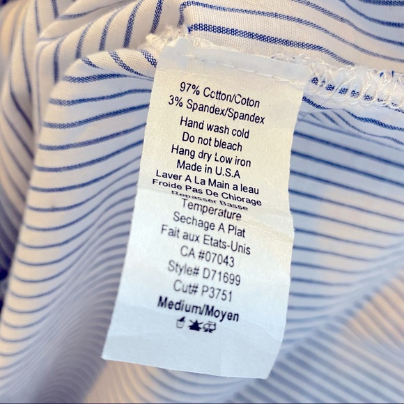 Potters Pot - women’s striped off shoulder top with tie at wrist. Size medium - Picture 9 of 11